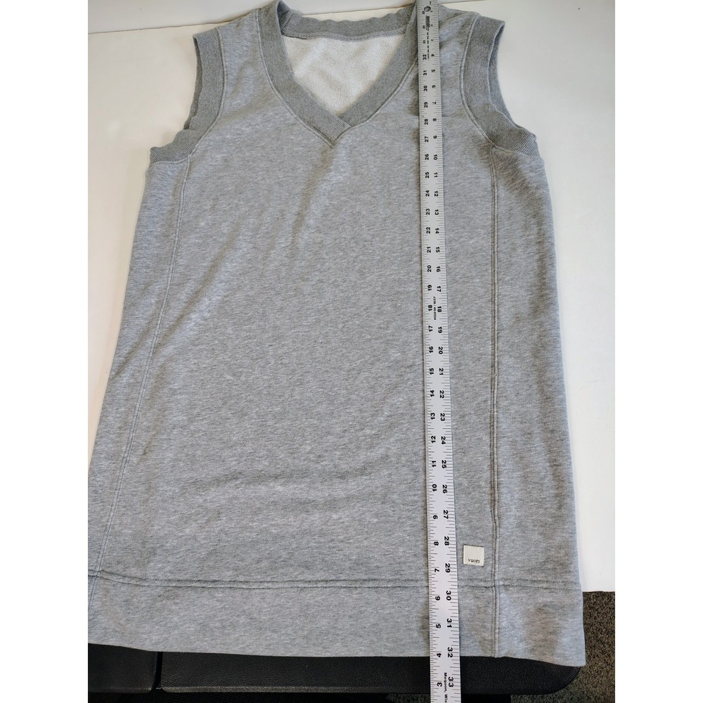 Vuori Sedona Vest Grey Sleeveless V Neck Sweatshirt Dress Casual Athleisure...